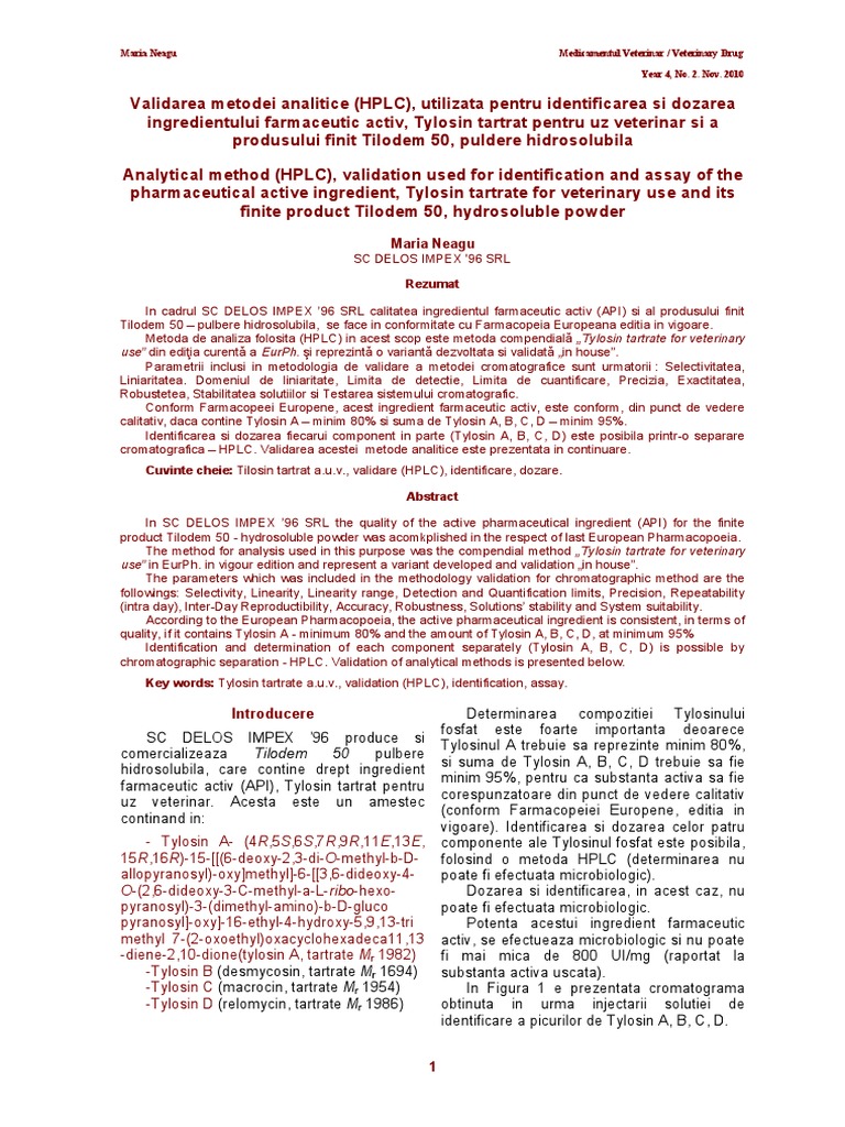 Validare HPLC | PDF
