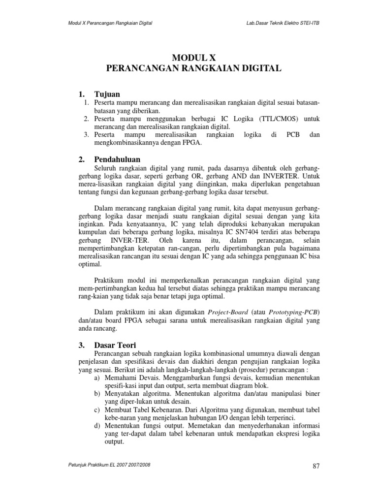 Rangkaian Digital dengan IC 74xx08 | PDF