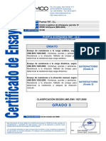 Certificado Acorazada G-3. Antiefraccion