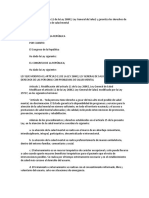 Ley Que Modifica Artículo 11 de La Ley General de Salud