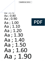 Prontuario de Tamaño de Letra I(a)