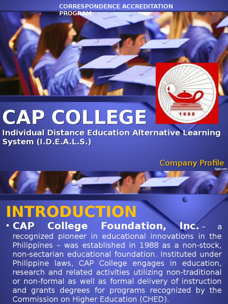 CAP College Company Profile Distance Education Academia