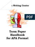 Sierra Writing Center: Term Paper Handbook For APA Format