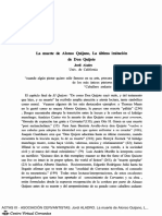 La Muerte de Alonso Quijano, La Última Imitación