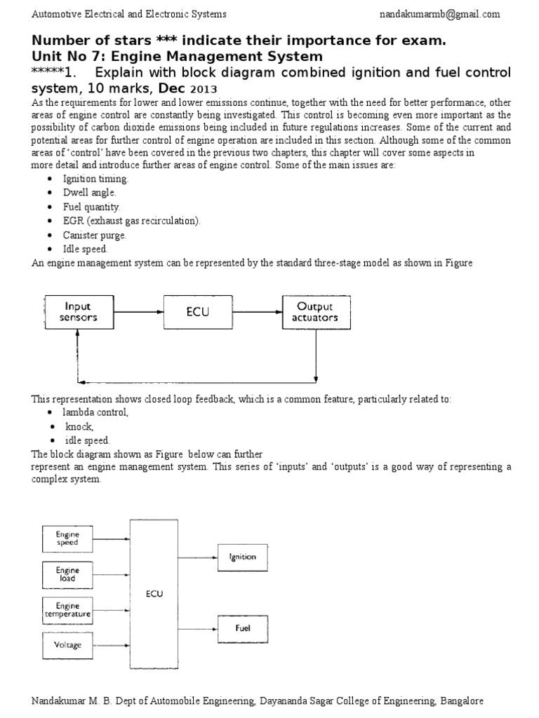 Automotive Electrical and Electronic Systems VTU PDF