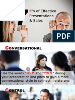 'S of Effective Presentations & Sales