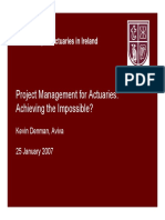 Project Management For Actuaries: Achieving The Impossible?