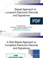 A Risk-Based Approach To Compliant Electronic Records