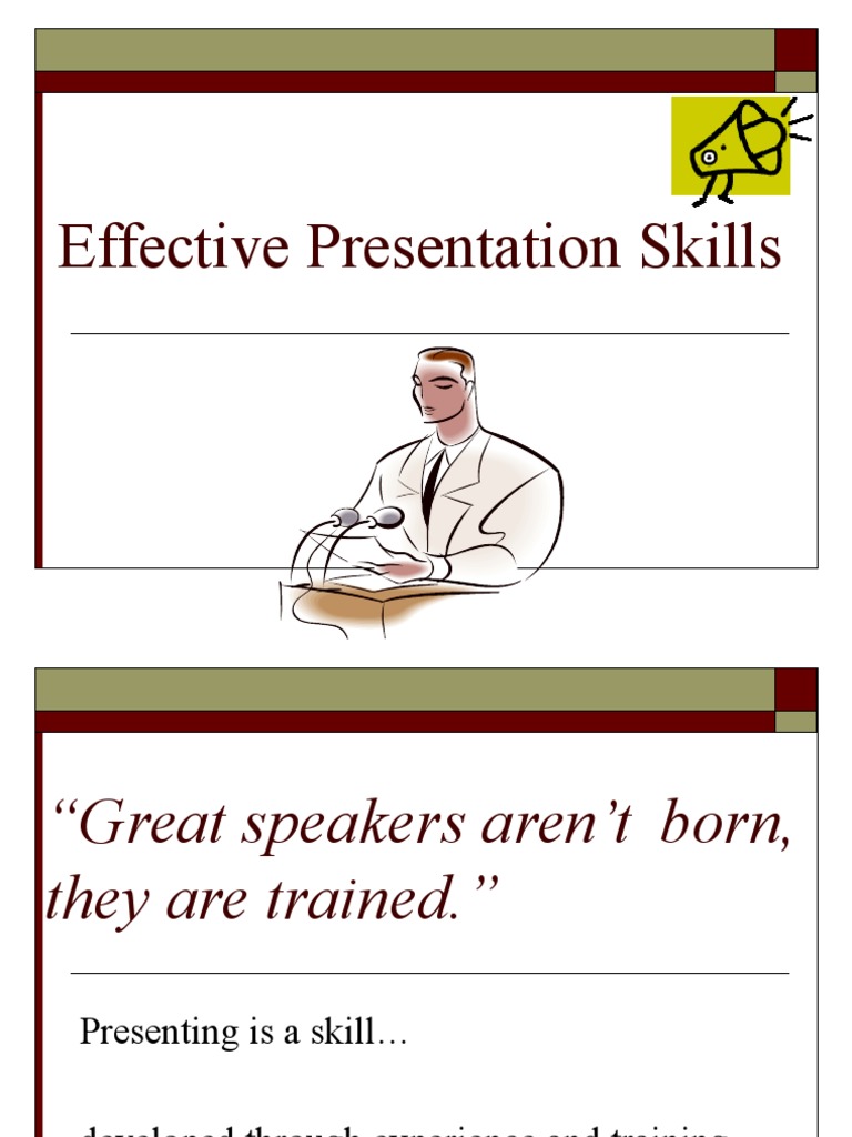 Effective Presentation Skills PDF Anxiety Fear