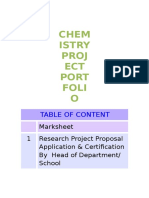 Chem Istry Proj ECT Port Foli O: Table of Content