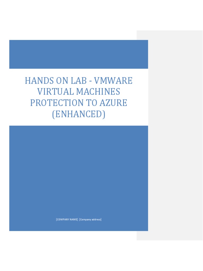 VMware to Azure Protection Setup Guide | PDF | Virtual Machine ...