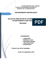 Taller Calibración de Balanzas