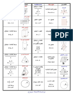 مساحات وحجوم الأشكال الهندسية والمجسمات