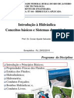 IT 144 Hidraulica Aula 1 Conceitos Basicos e Sistemas de Unidades