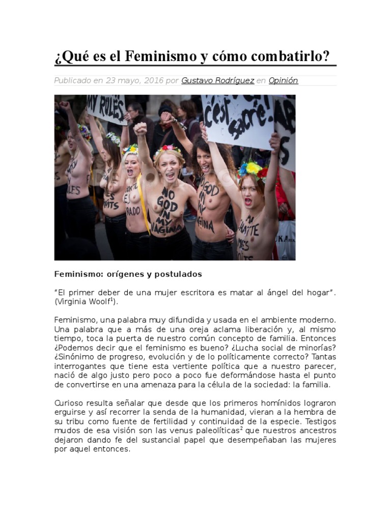 Qué Es El Feminismo y Cómo