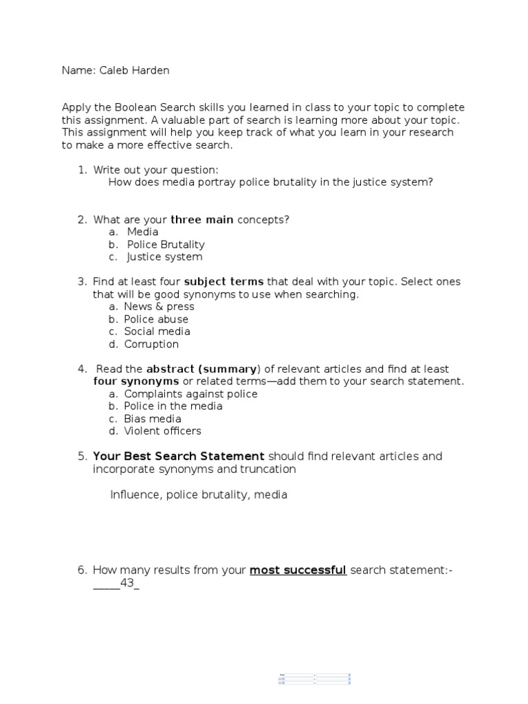 Boolean Search Handout 3 | PDF