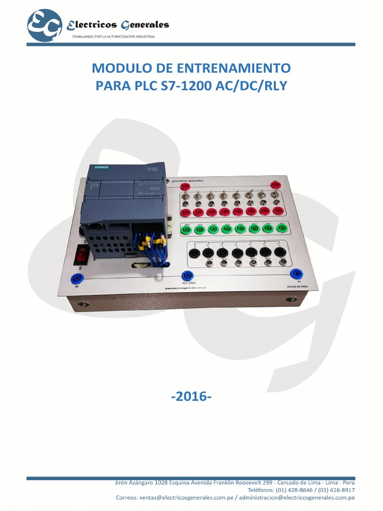 Módulo de Entrenamiento PLC S7-1200 | PDF | Relé | Controlador lógico ...