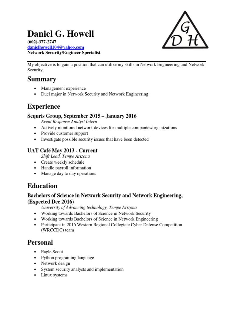 Network Security Engineer Resume Summary | PDF | Computers | Technology ...