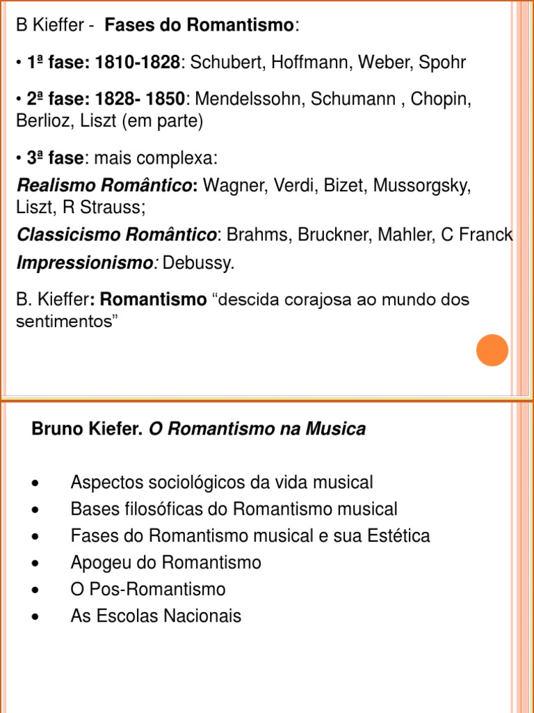 Kieffer Fases Do Romantismo | PDF | Romantismo | Ópera