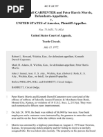 Kenneth Darrell Carpenter and Peter Harris Morris v. United States, 463 F.2d 397, 10th Cir. (1972)