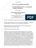 Marie Wilcox, Appellants-Plaintiffs v. Commerce Bank of Kansas City, A Corporation, Appellee-Defendant, 474 F.2d 336, 10th Cir. (1973)