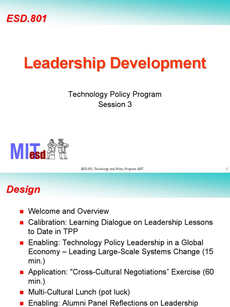 Leadership Development in Technology Policy | PDF | Negotiation ...