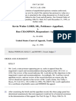 Kevin Walter Lord, Sr. v. Ron Champion, 156 F.3d 1243, 10th Cir. (1998)