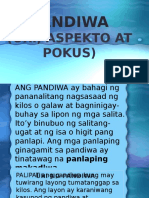 A PANDIWA URI, Aspekto at Pokus