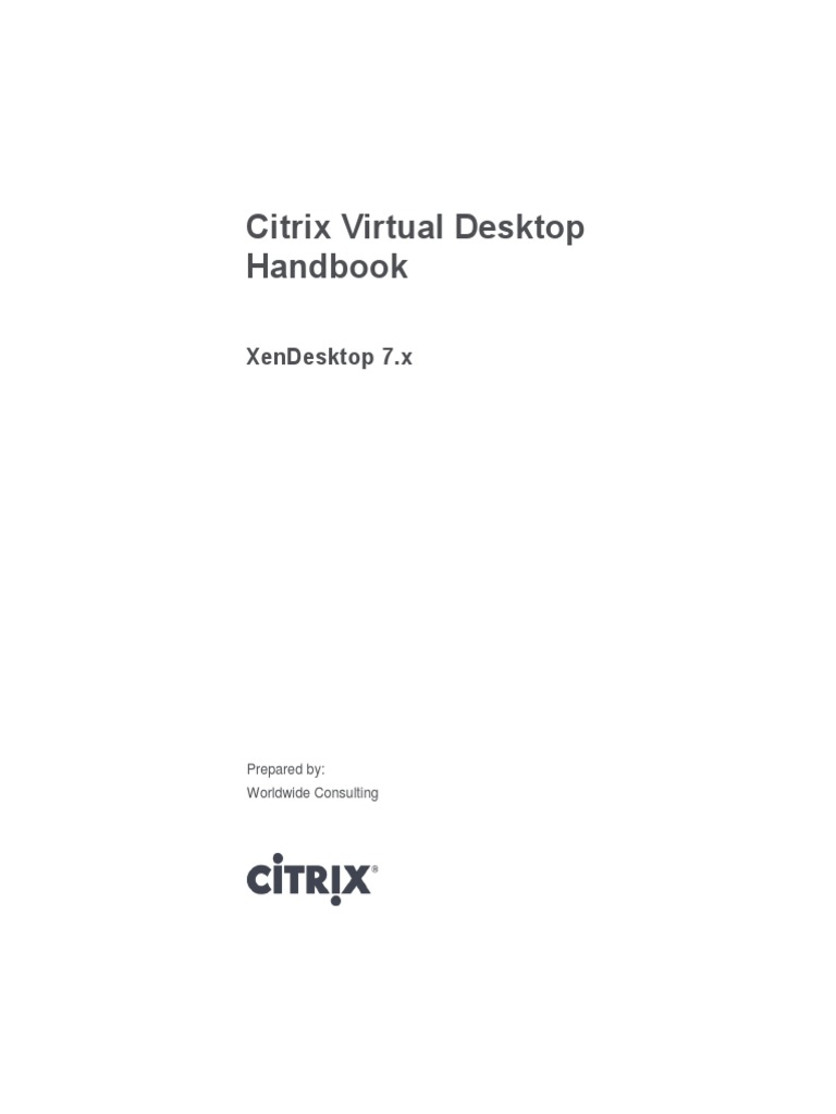 Citrix Virtual Desktop Handbook Xendesktop 7 X Pdf Desktop