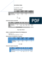 Almacenes y áreas productivas: cálculo de espacios