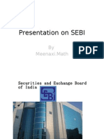 Presentation On SEBI: by Meenaxi - Math