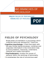 Field and Branches of Psychology