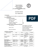 Quarterly Report July - September, 2012 II. Accomplishments A 1. Access To Education