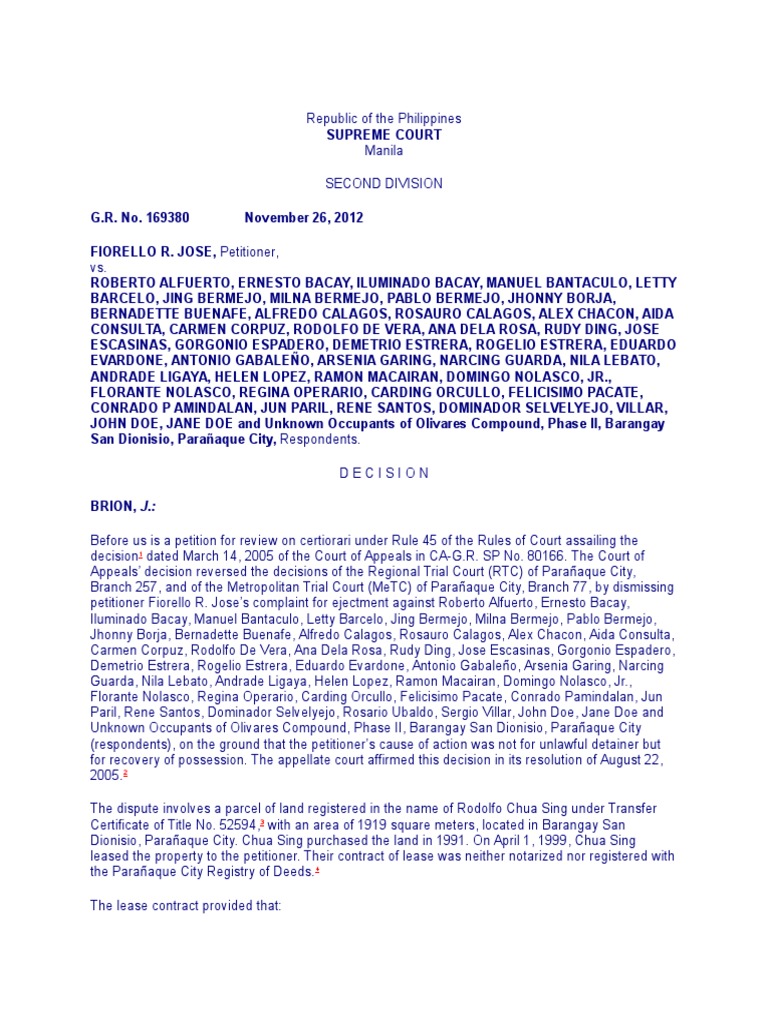 Actio Publiciana in Ejectment Case | PDF | Eviction | Complaint