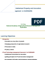 Institutionalizing Intellectual Property and Innovation Management in ICAR/NARS