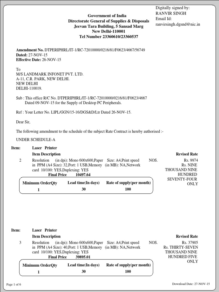 DGS&D RC Part1 | PDF