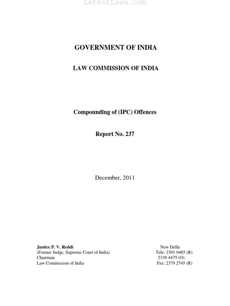 law-commission-report-no-237-report-on-compounding-of-ipc-offences