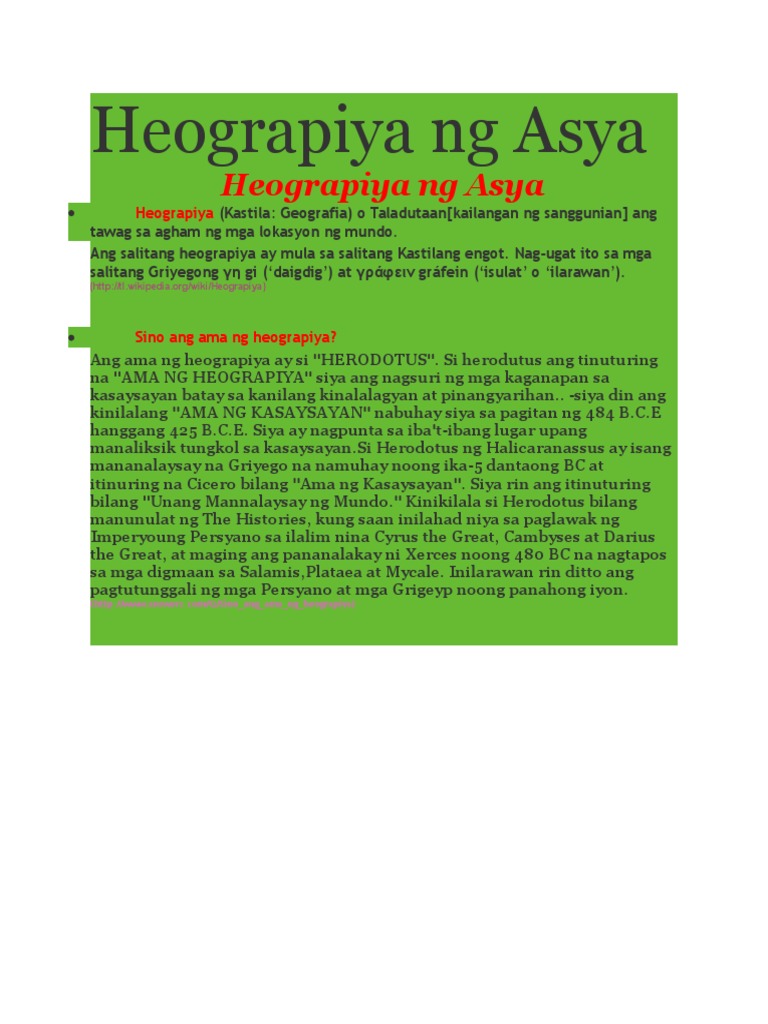 Heograpiya Ng Asya Pdf