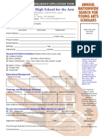 Application Form for Scholarship