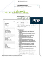 Keyboard Shortcuts For Word 2007