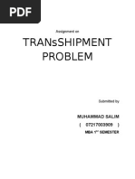 Download TRANsSHIPMENT PROBLEM by salim1321 SN31768882 doc pdf
