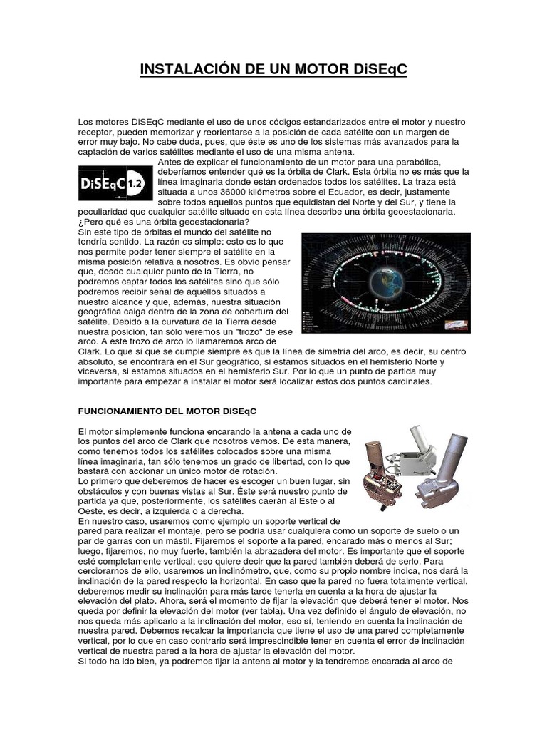 Motor Dis | PDF | Satélite de Comunicaciones | Antena (Radio)