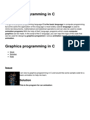 Graphics Programming in C | PDF