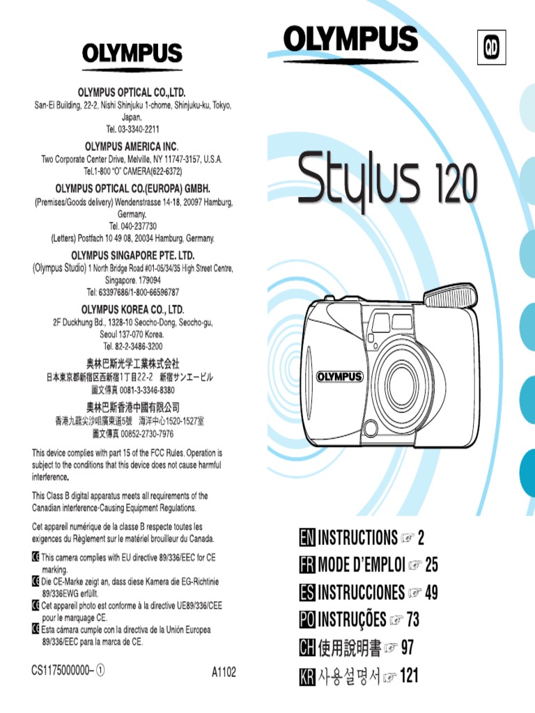 Olympus Stylus 120 Camera Manual | PDF | Flash (Photography) | Camera