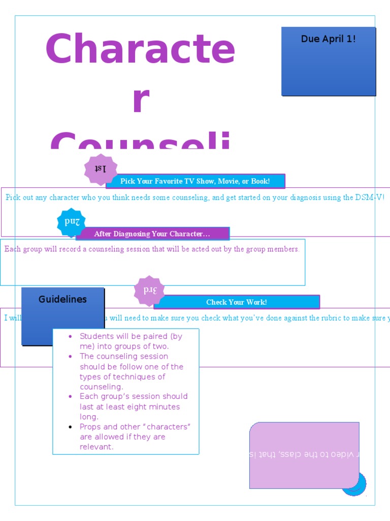 Character Counseling Project Guidelines | PDF | Career & Growth | Self ...