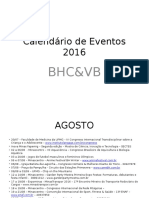 Calendário de Eventos 2016