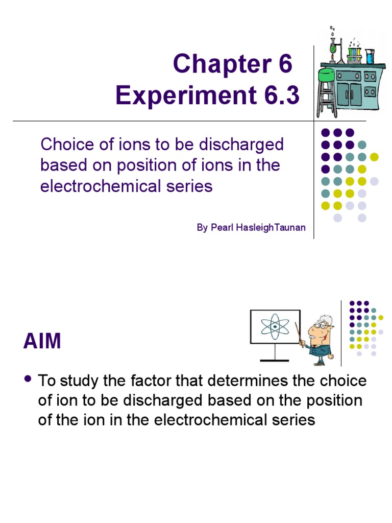 Chemistry Form 4 Experiment Chapter 6 6 3 Electrolysis Pdf Electrochemistry Anode