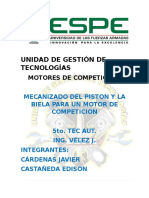 Lubricacion y Mecanizado de Los Pistones