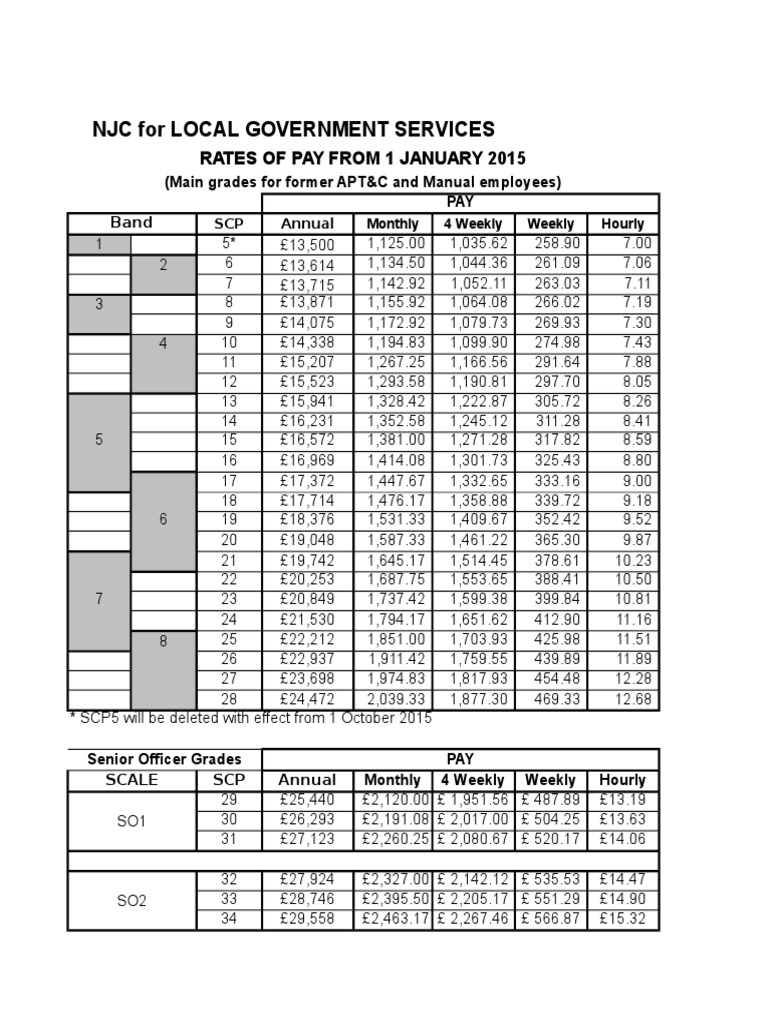Local Government Pay Rates 2015 | PDF | Employee Relations | Labor
