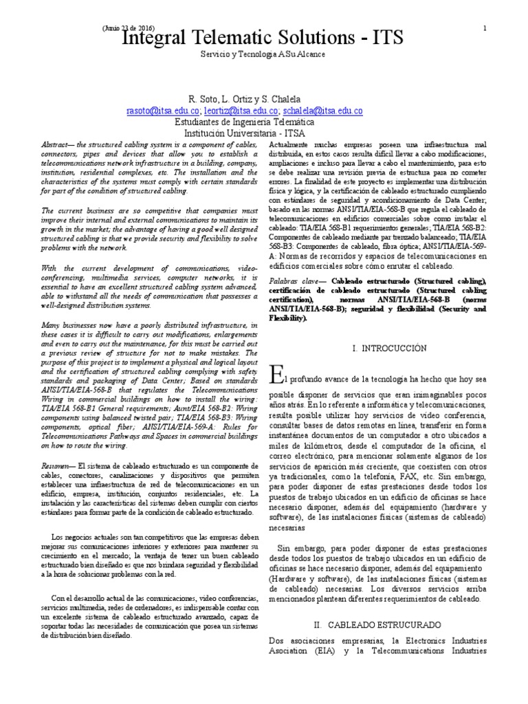 Structured Cabling System Standards Guide | PDF | Digital Technology ...